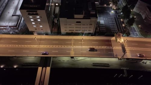 Highway Night Traffic Bright Light Urban Night Neverending Movement Night Traffic Endless Flow City