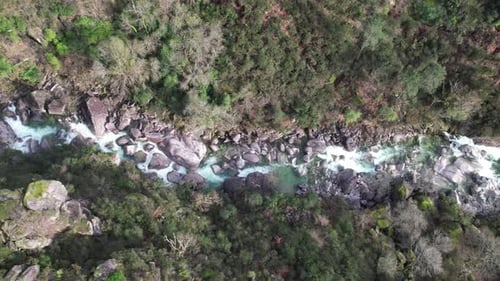 Beautiful Nature Landscape from National Park of Gerês in Portugal Aerial View 04