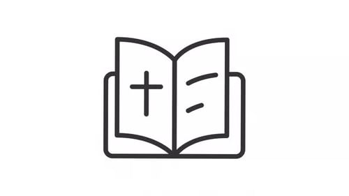 Prayer book ui icon line animation