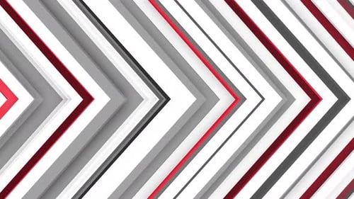 Red White Grey Abstract Chevron Background Loop