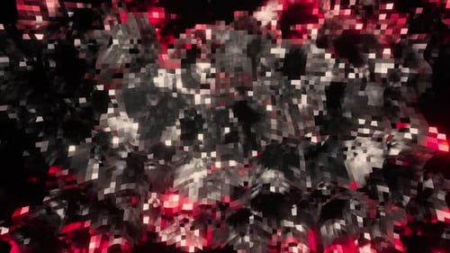 Animated Abstract Geometric Glowing Cubes Background