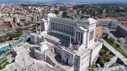 Venice square at Rome in Lazio Italy.