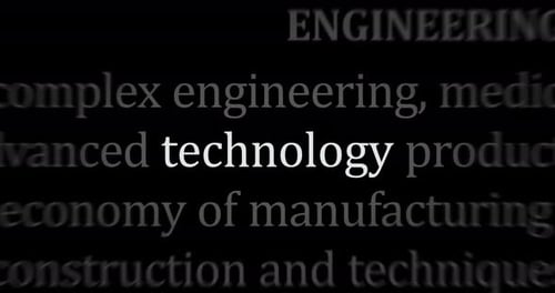Technology industry business and ai headline titles media seamless loop