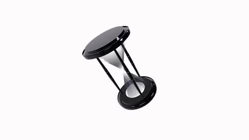 Animated 3D Hourglass with Flowing Sand