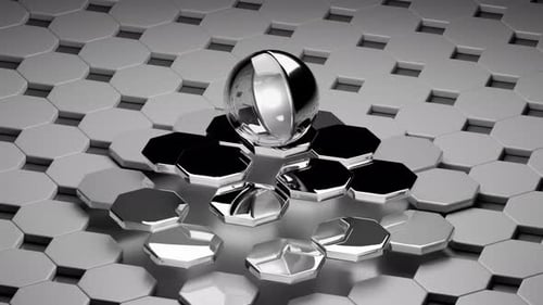 3D Loop Satisfying Metal Spheres Animation