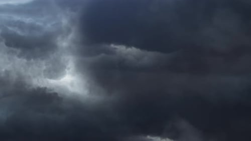 Ominous Storm Clouds Fill the Daytime Sky