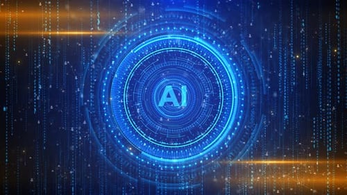 Rede de big data de integração de IA, com cubos azuis brilhantes interconectados e preço de dados avançado