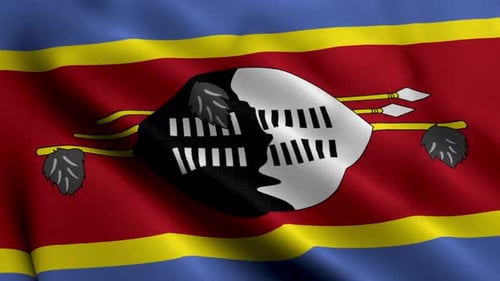 Waving Flag of Eswatini Seamless Loop Animation