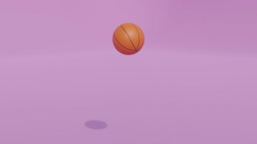 3D Bouncing ball basketball loop