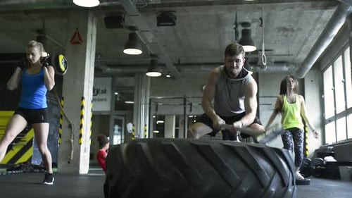 Young People Crossfit Gym Abdominals Abs