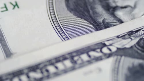 Macro View of United States One Hundred Dollar Bills