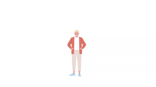 Animated Greeting Male Character