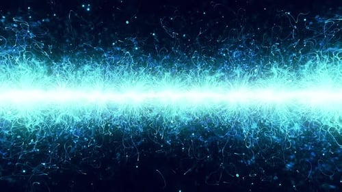 Blau leuchtende gewellte Filamente