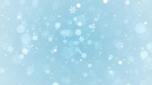 Blue Christmas background glittering particles snow flakes. White Snow Falling Snowflakes Winter Ani