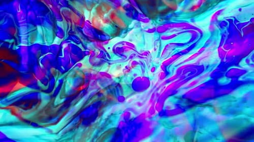 Abstract liquid mixing colorful ink smoothly background