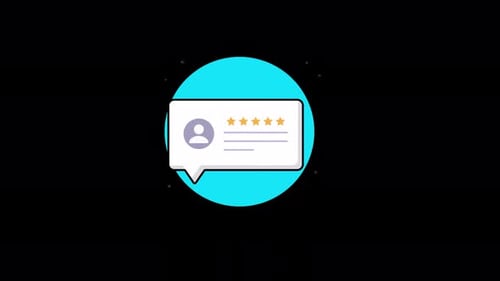 Animated User Feedback Chat Bubble with Five Star Rating
