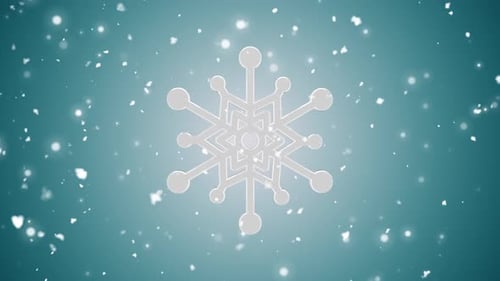 3D-Schneeflocken-Hintergrundschleife V20