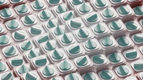 Wavy Geometric 3d Loop Animation