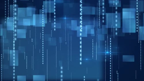 Futuristic Blue Digital Data Stream Background Animation