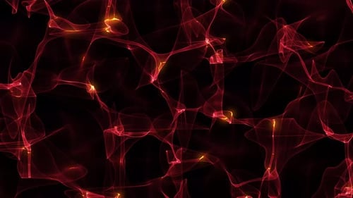 Abstract Red Fluid Energy Particle Loop Background