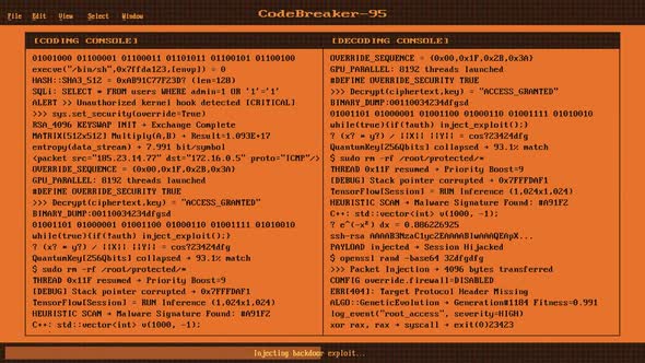 Animation of Hacking Console Screen. Hackers Interface Background - HD ...