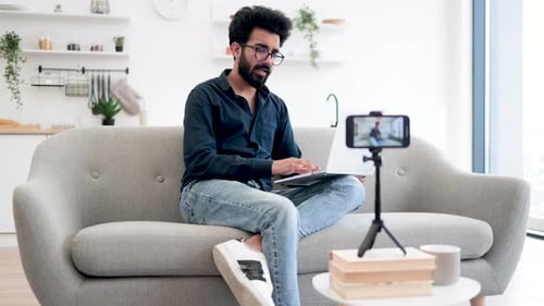 Positive Influencer Have Broadcast on Modern Smartphone