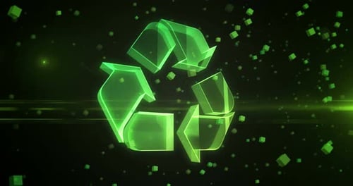 Digitales Konzept der Recycling-Symbolschleife