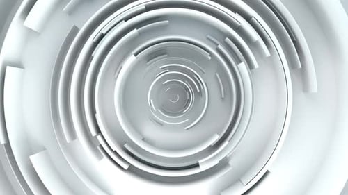 Rotating White Rings Top View