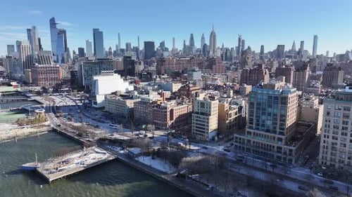 New York Skyline At Manhattan In New York United States.