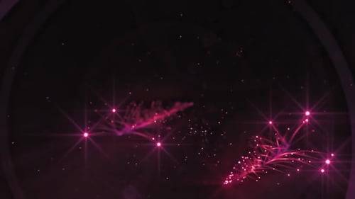 Abstract Glowing Particle Field Background Animation