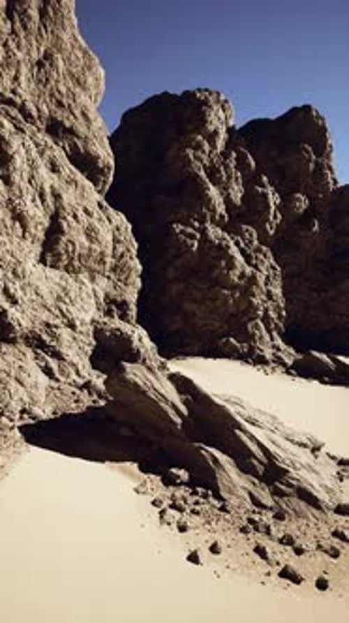 Rocks and Sand on Sunny Day