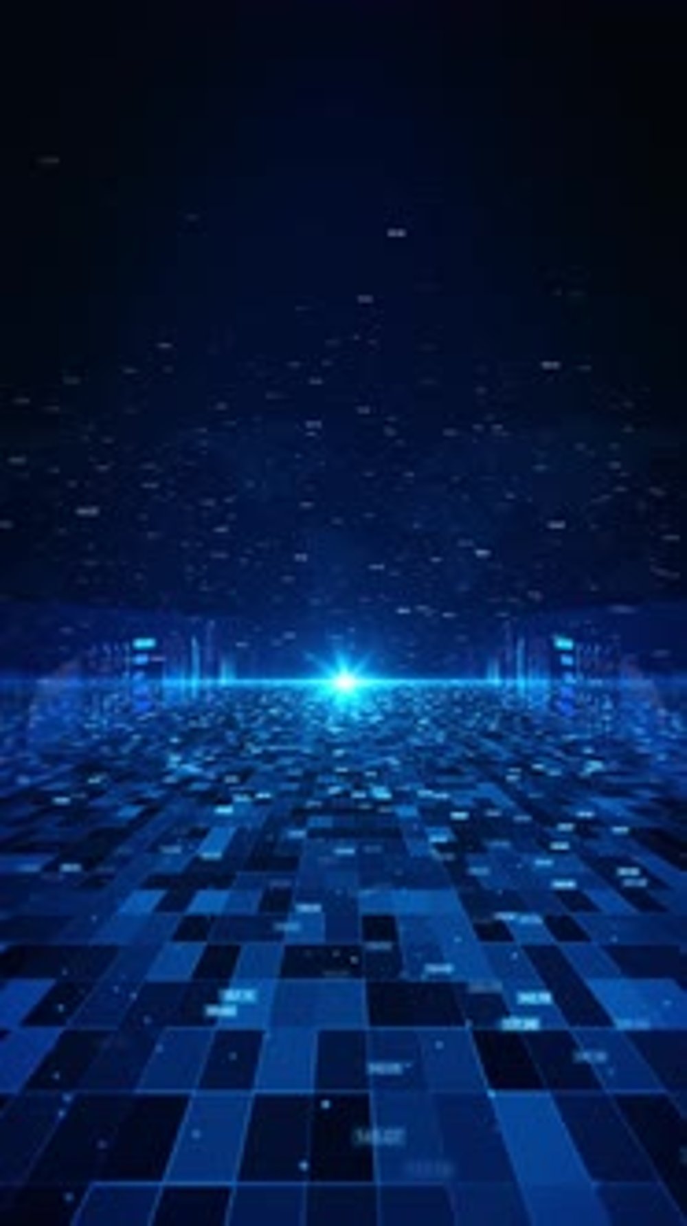 Binary code. Artificial Intelligence. Digital technology. Flight in ...