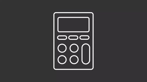 Minimalist Outline Calculator Interface Element