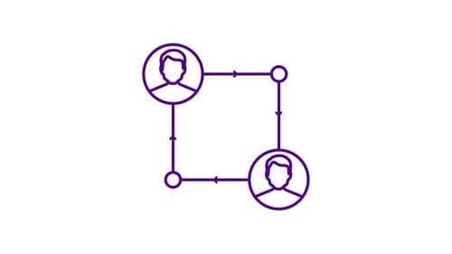 Minimalist People Connecting Network Line Animation