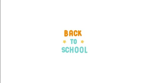 Back To School Bouncing Kinetic Typography Animation