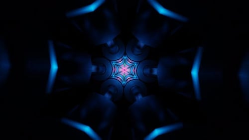 Patrones de neón multicolores en un bucle VJ