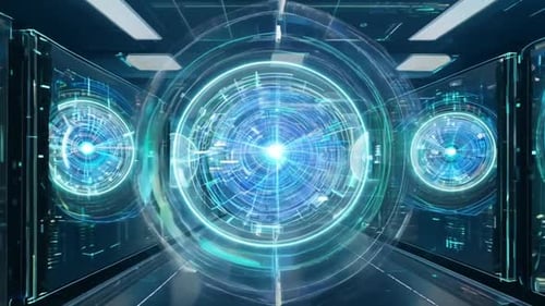 Futuristic Digital Data Network Logo Reveal