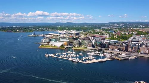 Aker Brygge Aerial View Oslo
