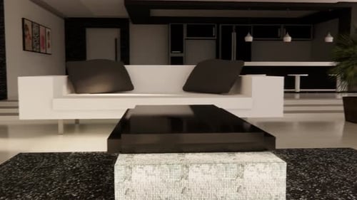 Modern Furniture Elements Appearing in a Clean Room