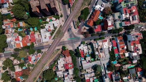 Rotation hyperlapse of a city