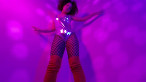 Dancer with Coloured Lighting