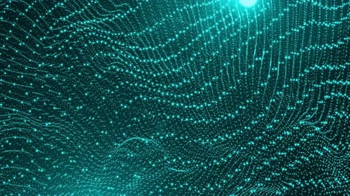 Abstract Digital Particle Wave Background Loop