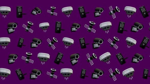 Animationsmustertechnologie Sicherheitsüberwachung Smart-Home-Kommunikationsgeräte