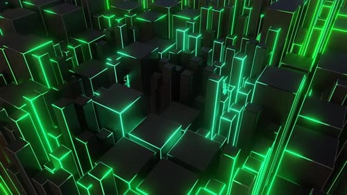 Dancing Neon Pillars 03