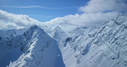 mountains covered in snow