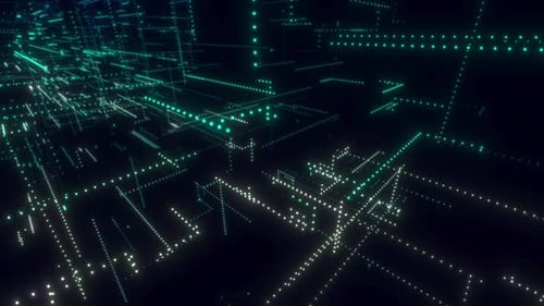 Animated Futuristic Network Grid Background