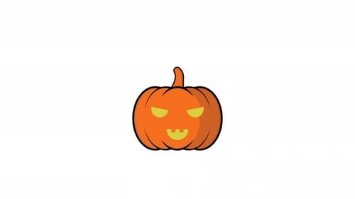 face halloween pumpkin animation video 4k resolution