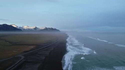 Atlanic Coastline Black Sand Beach