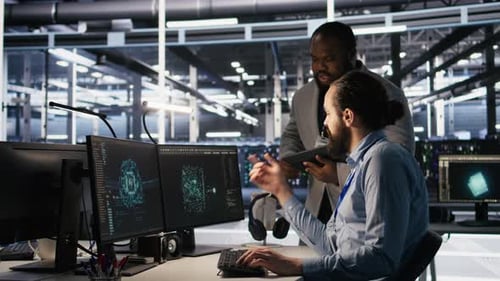 Data Center System Administration Team Collaborating on AI Automation