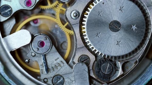 Macro Close Up Clockwork Mechanism